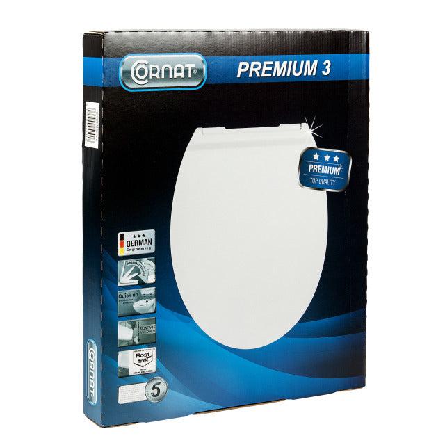 Cornat Premium 3 toiletbril afneembaar wit