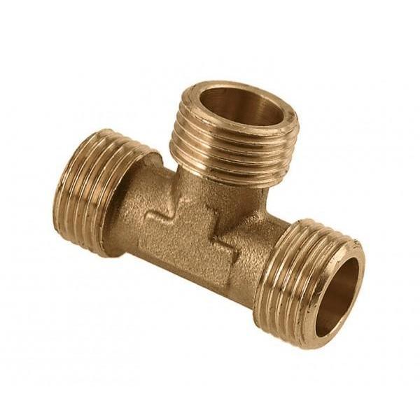Bonfix Messing T-stuk 1/2x1/2x1/2bu