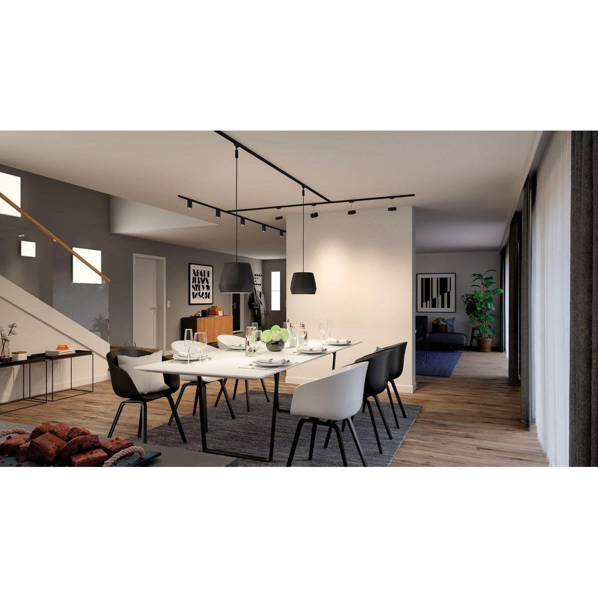 Paulmann URail Spot Tube max 10W GU10 zwart mat/chroom 230V