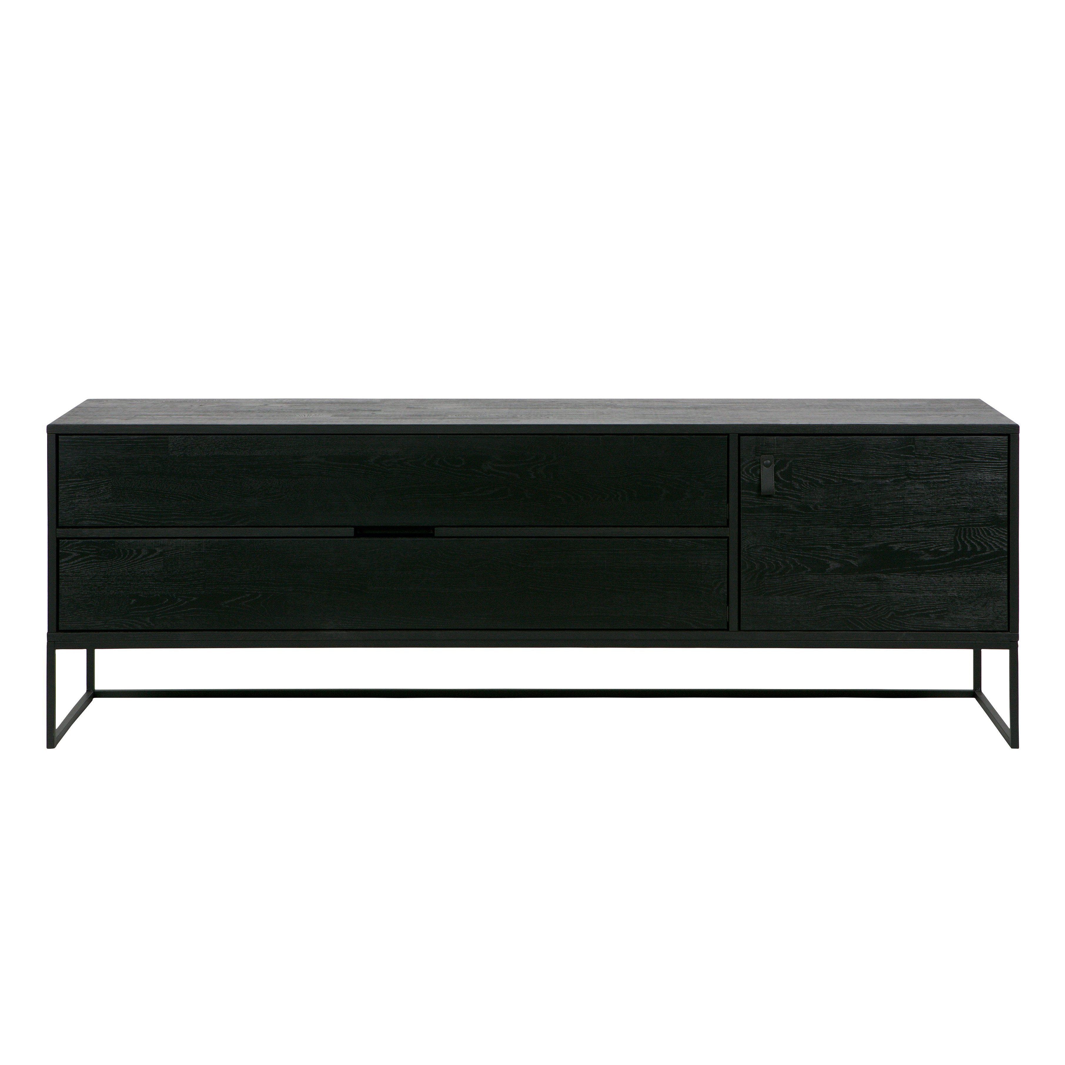 WOOOD Silas tv meubel eiken geborsteld black night