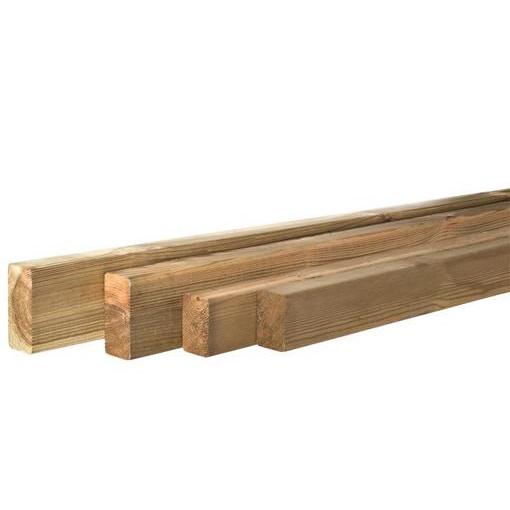 Grenen geschaafde regel 3,4x4,5x180 cm. groen geïmpregneerd Grenen geschaafde regel 3,4x4,5x180 cm. groen geïmpregneerd