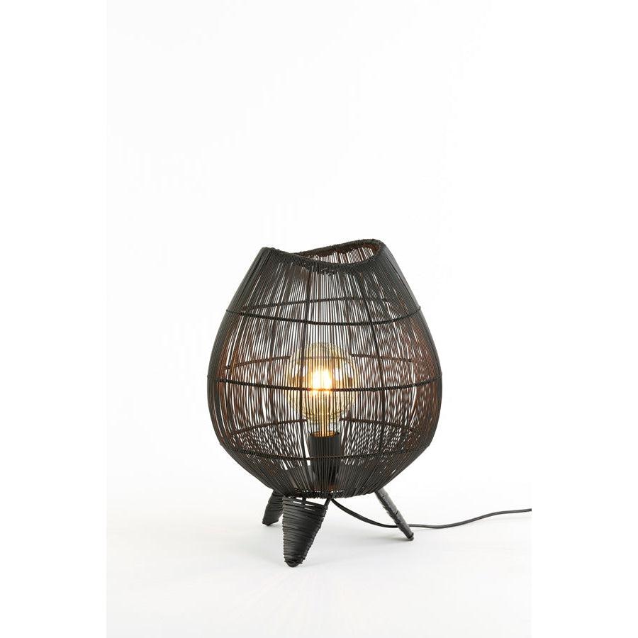 Light & Living Yumi tafellamp zwart