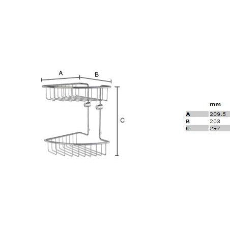 Smedbo Home douchedraadkorf dubbel HK377 chroom