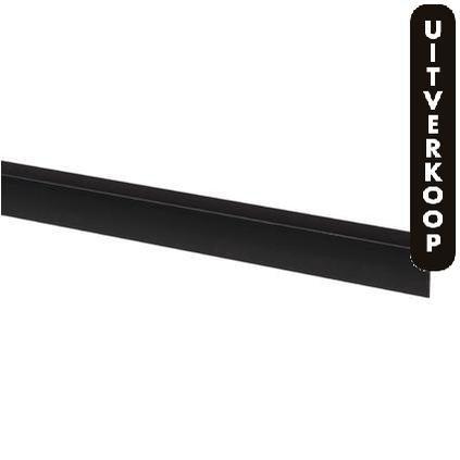 Hoekprofiel kunststof 20x20mm zwart 260 cm.