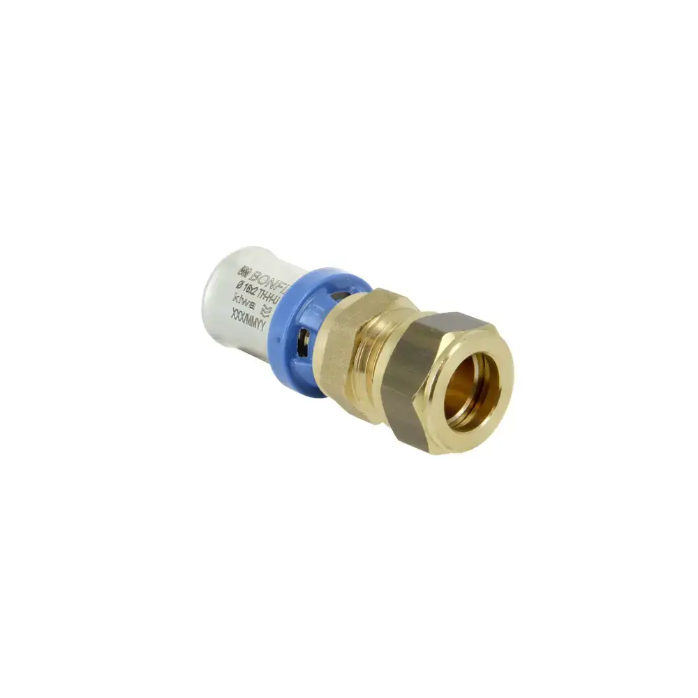 Bonfix Alu-pers rechte verloopkoppeling knel 16x15mm