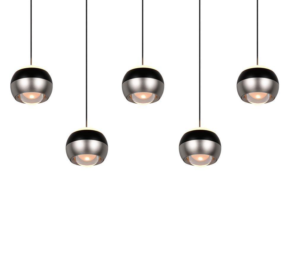 Trio Select hanglamp Orbit 5-lichts nikkel mat
