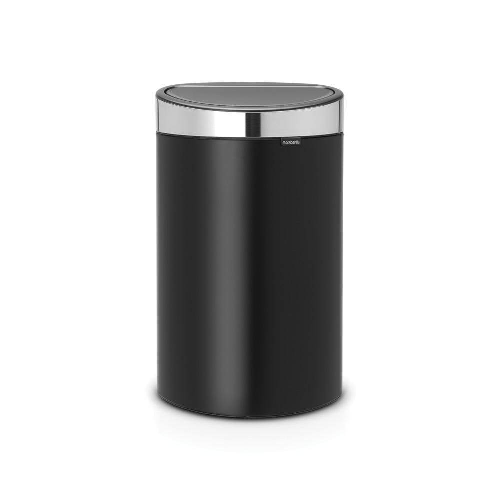 Brabantia Touch Bin afvalemmer 40 ltr. Matt Zwart - Matt Steel Fingerprint Proof