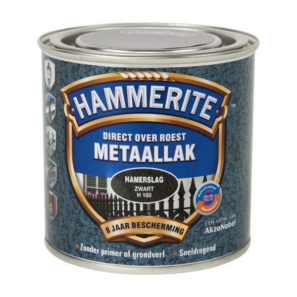 Hammerite hamerslag zwart H160 250 ml.