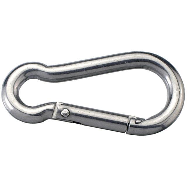 KARABIJNHAAK 10x100 MM. 350kg A2