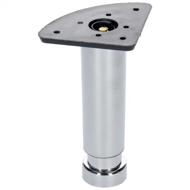 Duraline meubelpoot verstelbaar pvc 3,5x12-18cm chroom 5pp