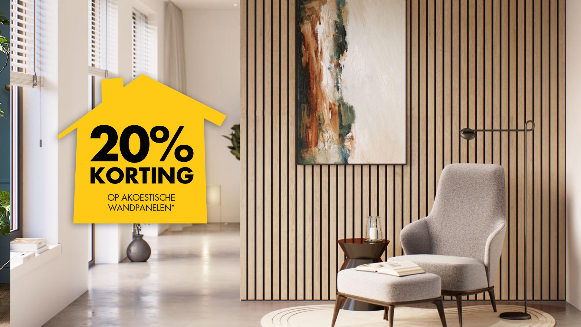 20% korting wandpanelen