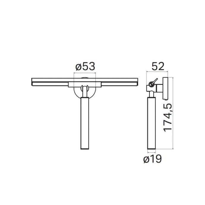 Haceka Kosmos douchewisser met haak geborsteld goud