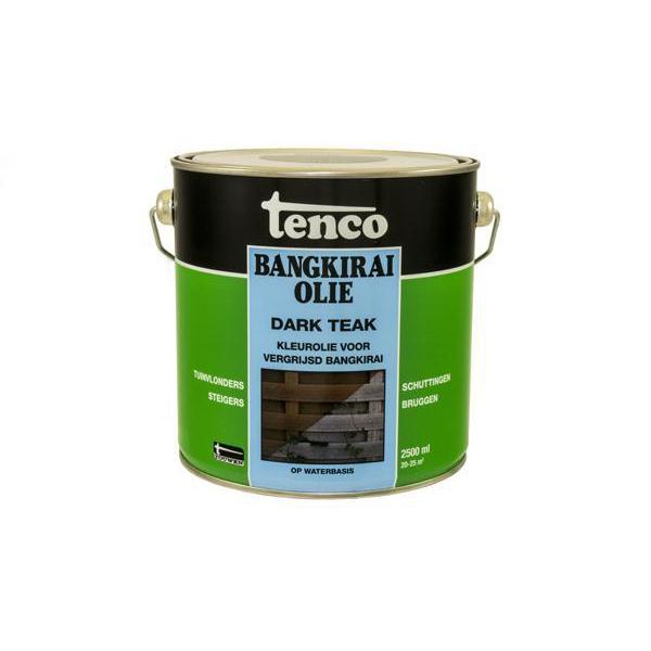 Tenco bangkirai olie 2,5 liter dark teak