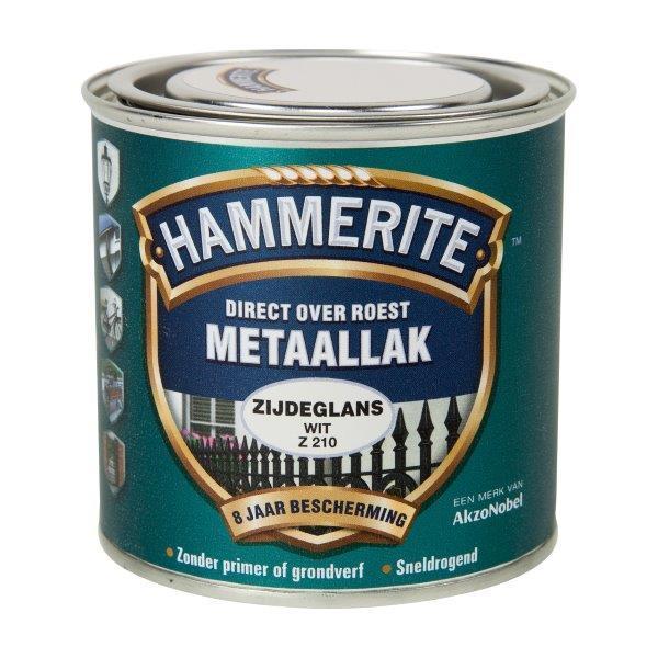 Hammerite metaallak zijdeglans wit Z210 250ml