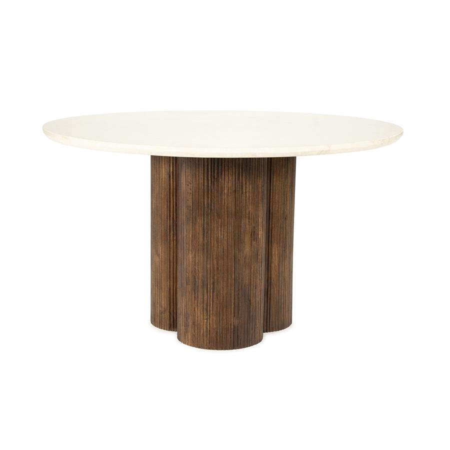 Eettafel Xanni rond bruin