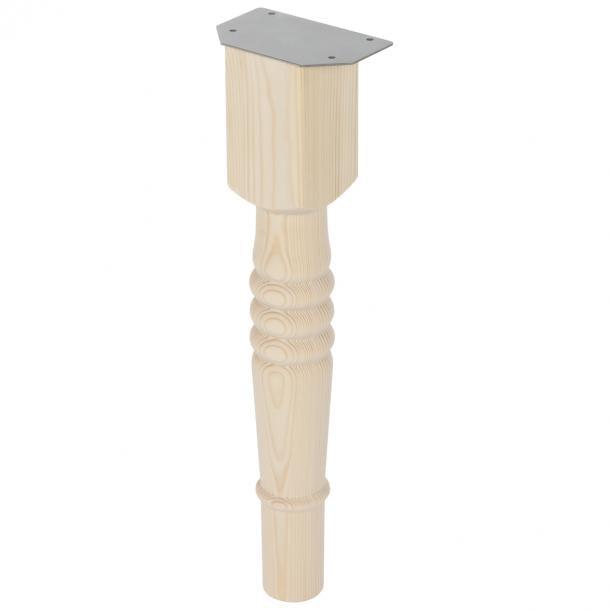 Duraline meubelpoot klassiek hout 7x7x42cm vuren FSC 4pp