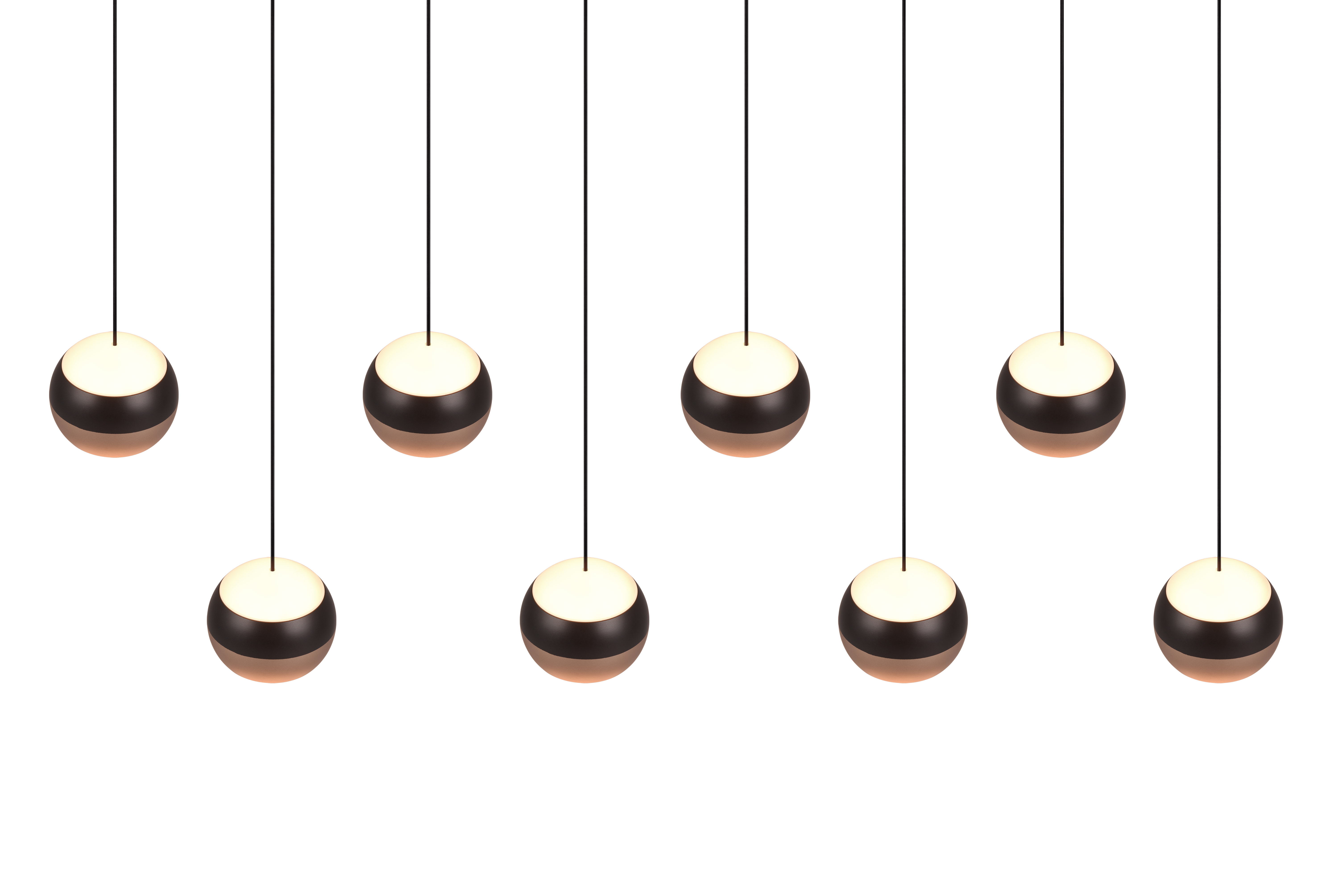 Trio Select hanglamp Orbit 8-lichts mat zwart