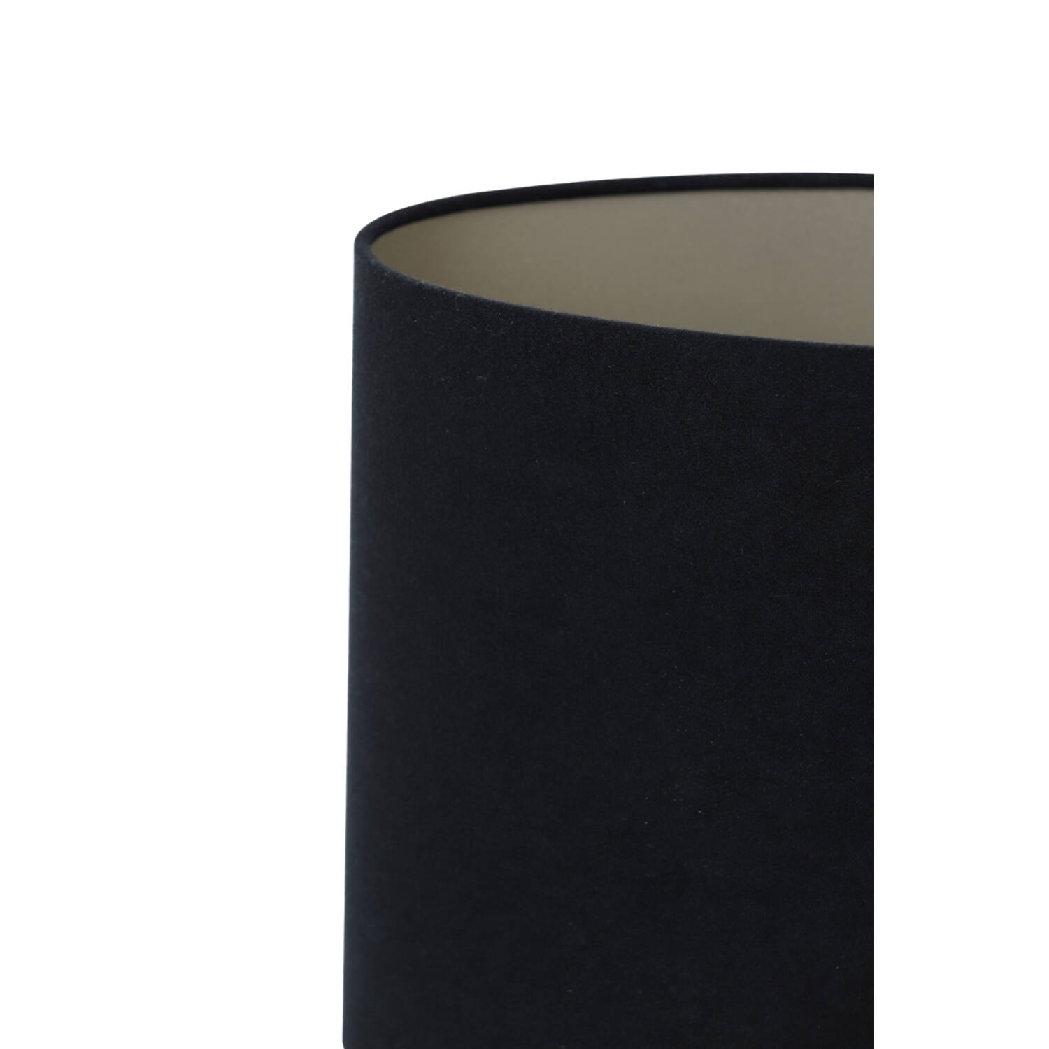 Shade oval straight slim 38-17,5-28 cm VELOURS black-taupe