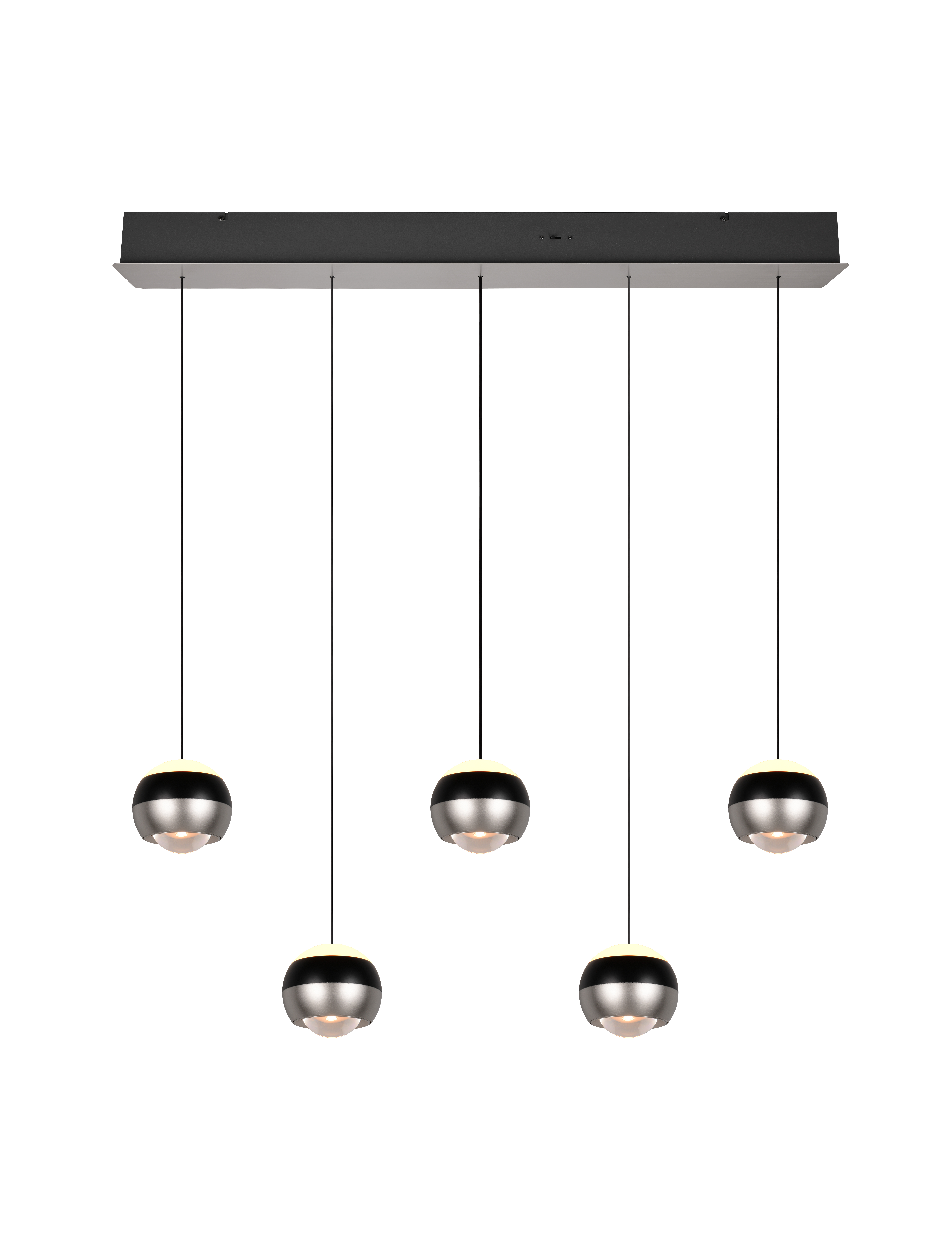 Trio Select hanglamp Orbit 5-lichts nikkel mat