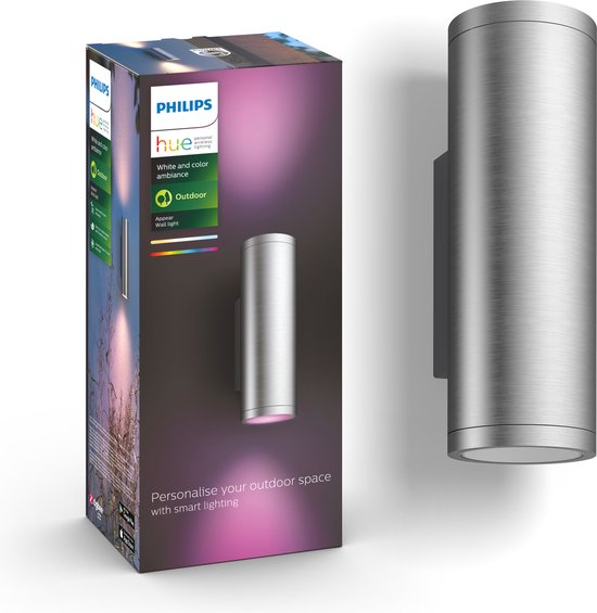 Philips Hue White and Color Ambiance wandlamp Appear aluminium