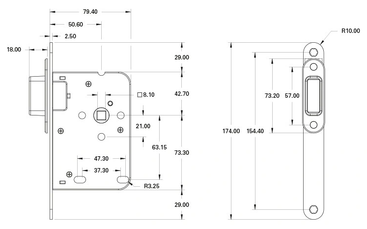 Austria magneet loopslot 1255 zwart