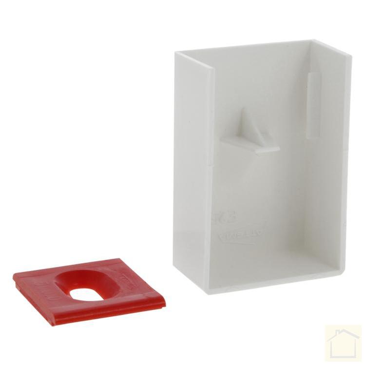 2 stuks Attema P25 eindstuk met plaat P25 polarwit Attema