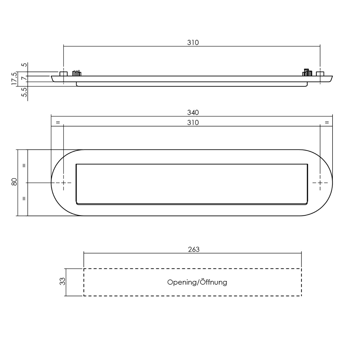 Intersteel brievenbus ovaal RVS