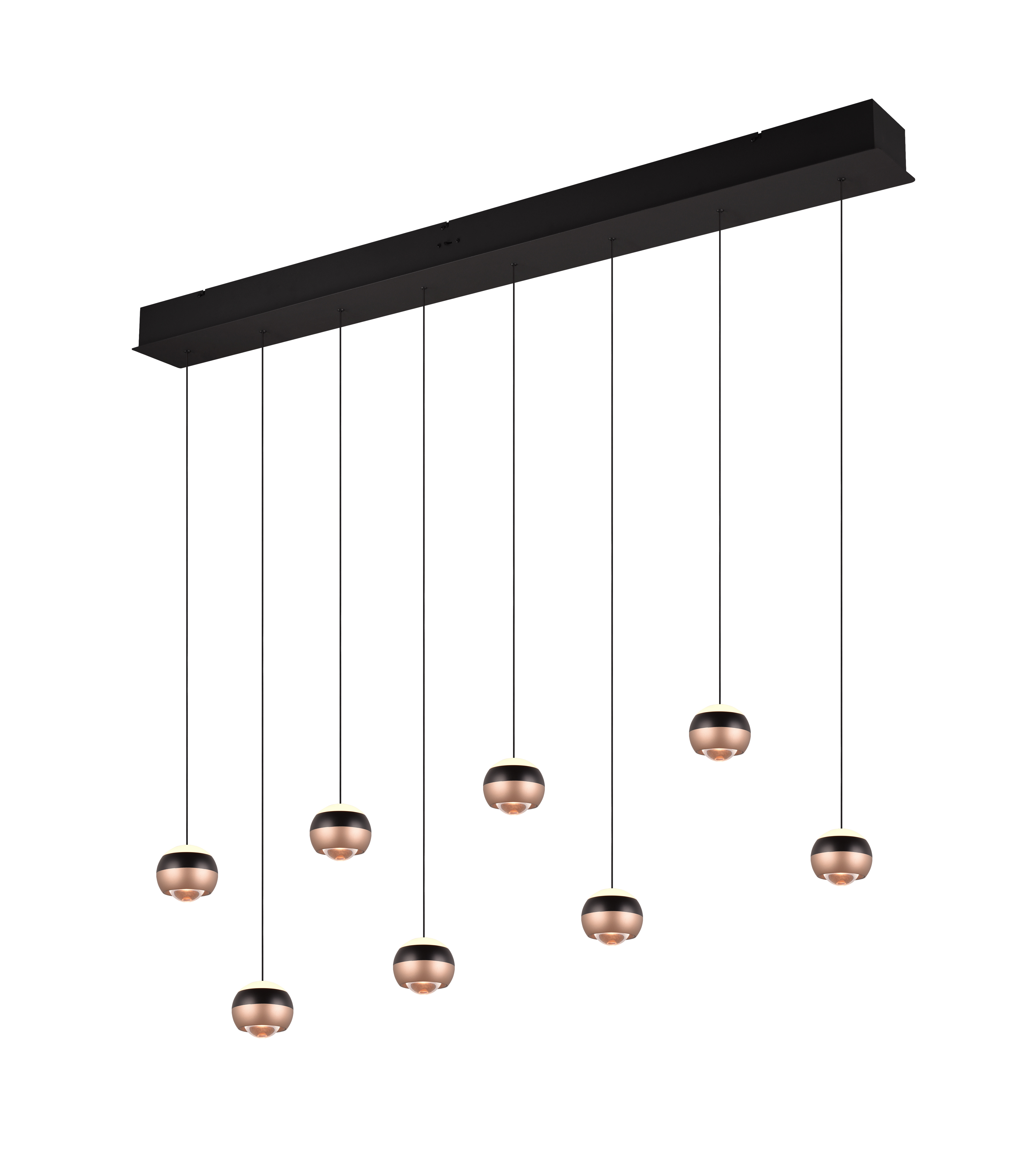Trio Select hanglamp Orbit 8-lichts mat zwart