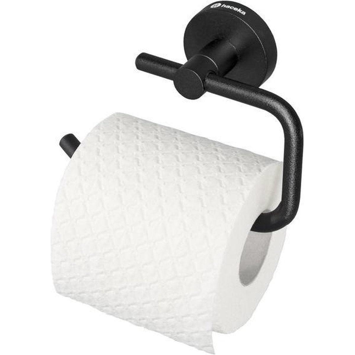 Haceka Kosmos toiletrolhouder zonder klep mat zwart