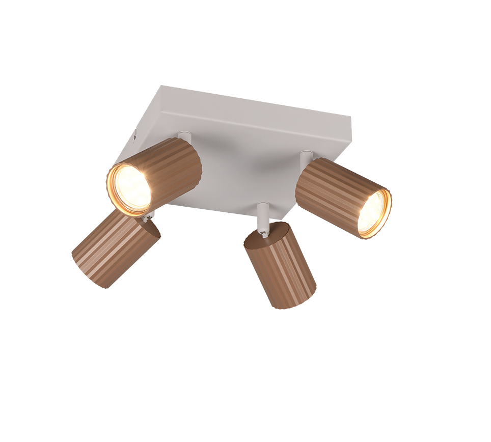 Trio spot Soka 4xGU10 bruin