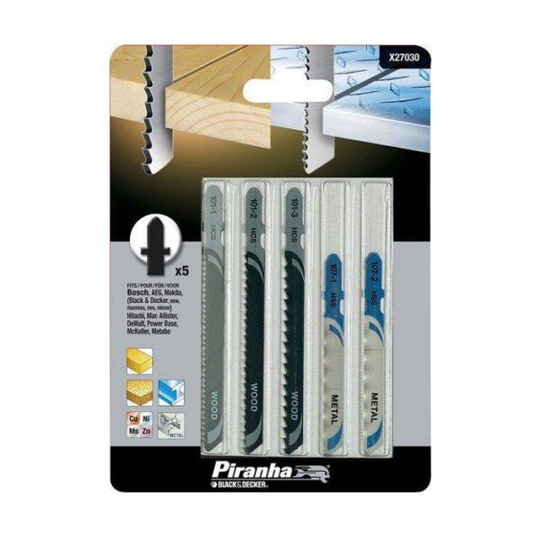 Piranha Cassette combi hout / metaal 5 st.- Bosch Standaard