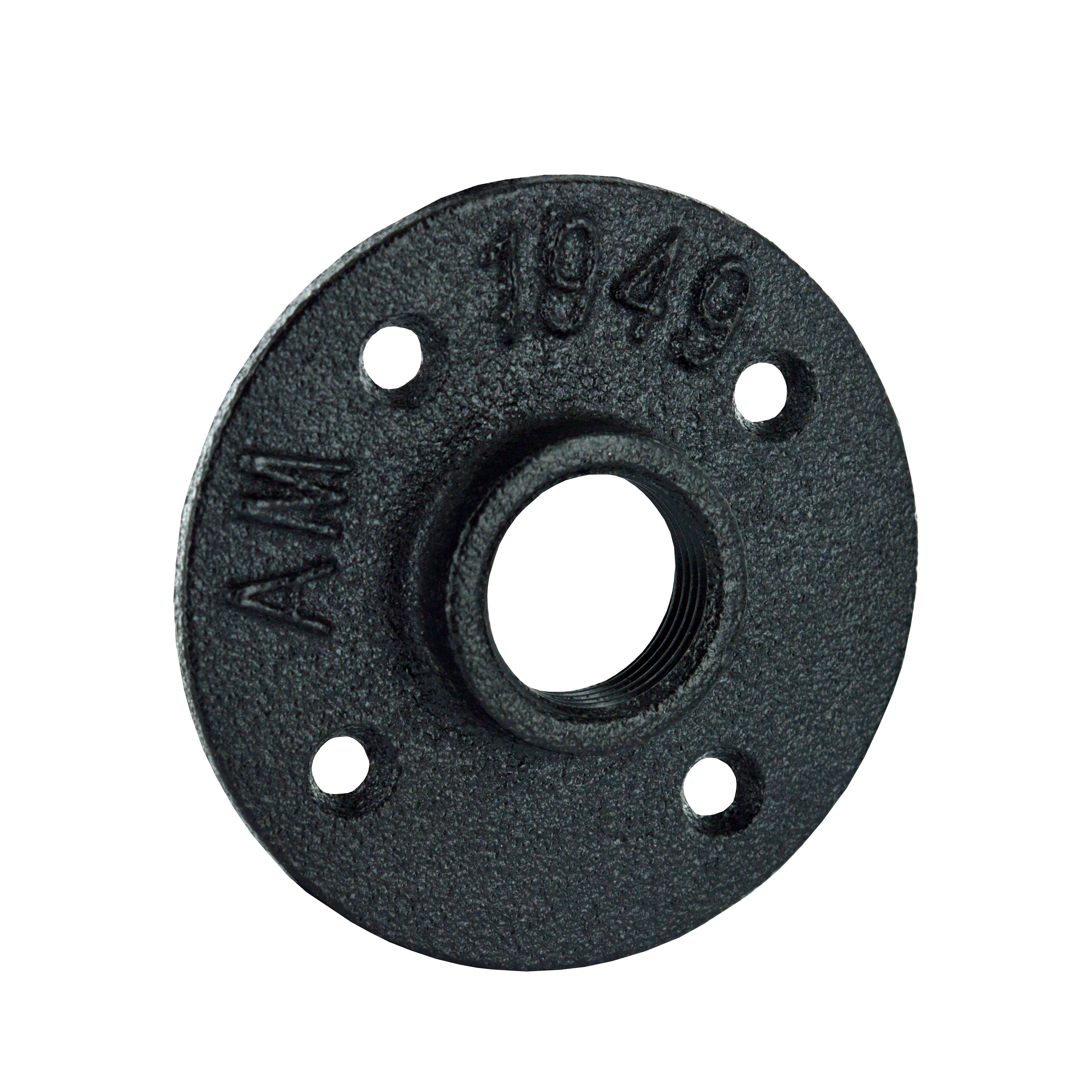 MyTube koppelstuk 25mm zwart voetplaat rond