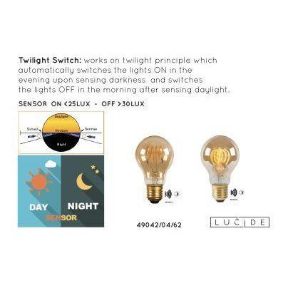 Lucide filament lamp buiten 6 cm LED E27 1x4W 2200K amber