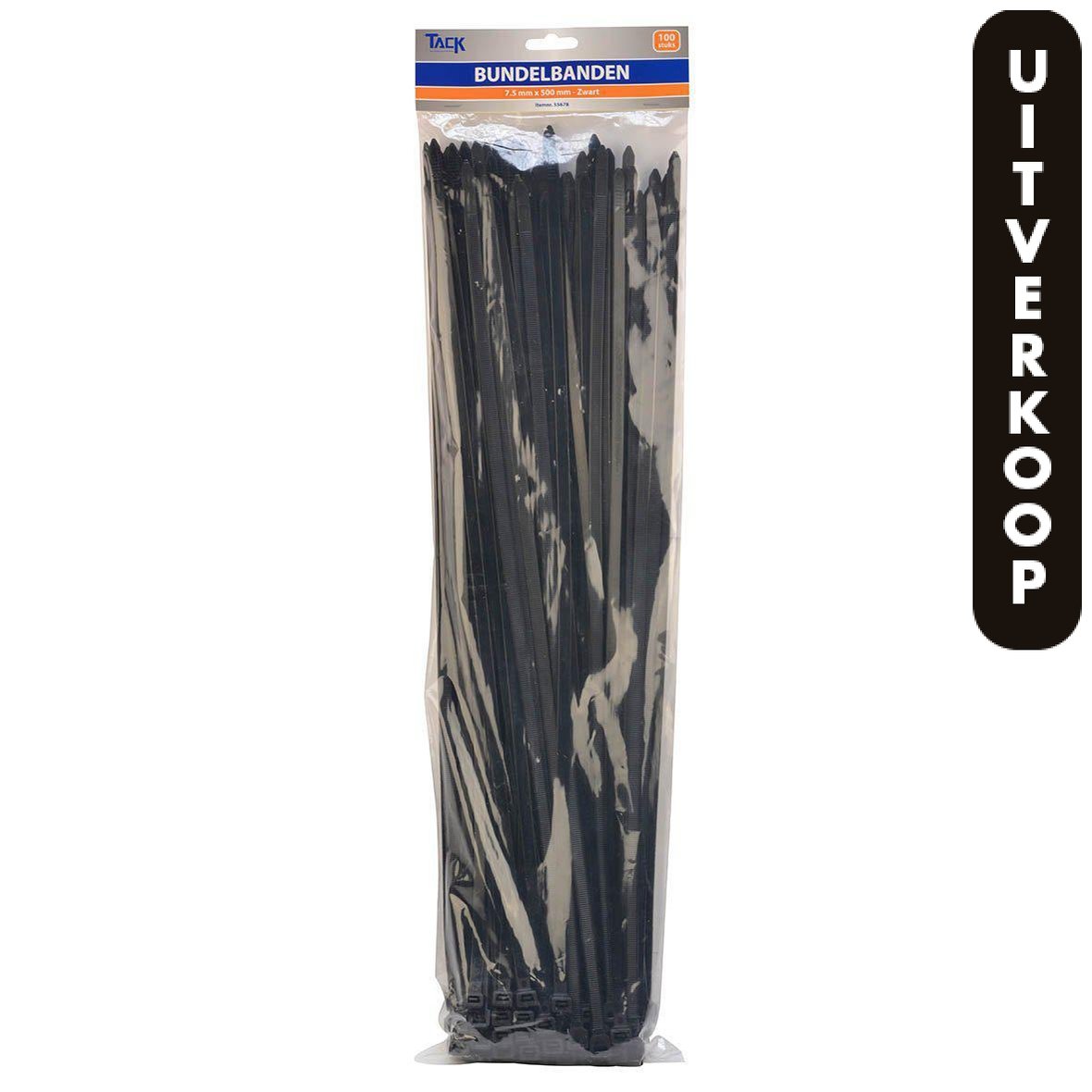 Bundelbandje tiewraps 9 x 760 mm. 50st zwart