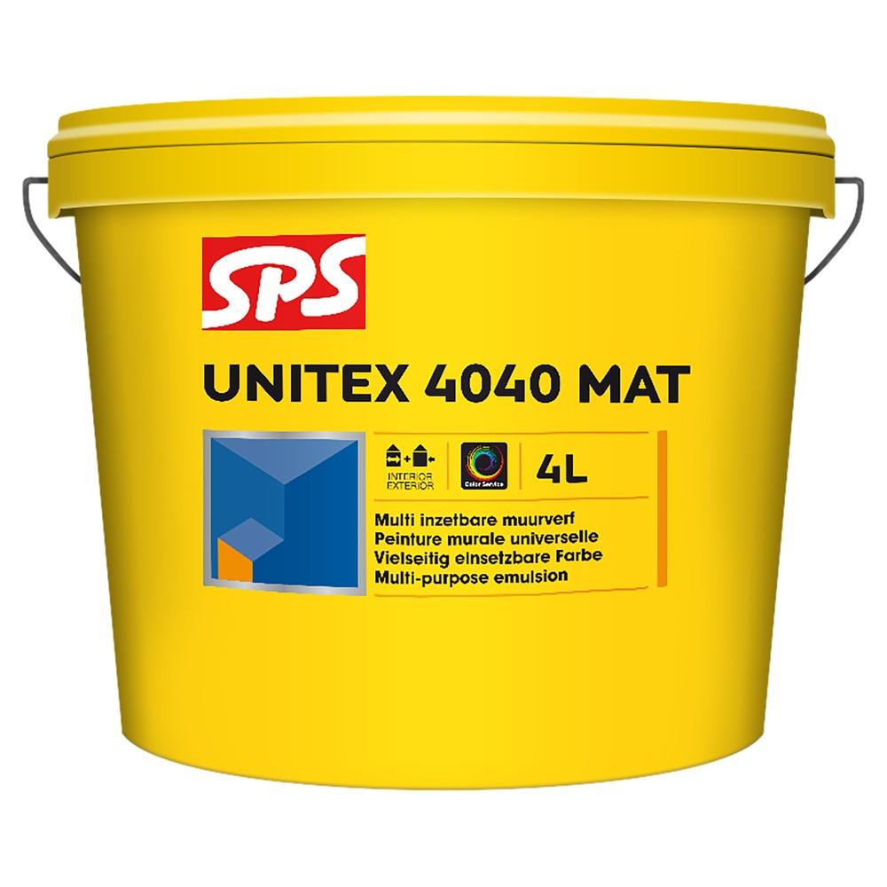 SPS Unitex muurverf 4040 mat D binnen-buiten 4l