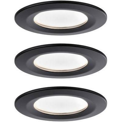 Paulmann Inblp Nova Coin rond stijf LED 3x6,5W 2700K 230V zwart mat/alu