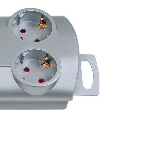 Brennenstuhl Primera-Line stekkerdoos 10-voudig zilver 2 mtr.