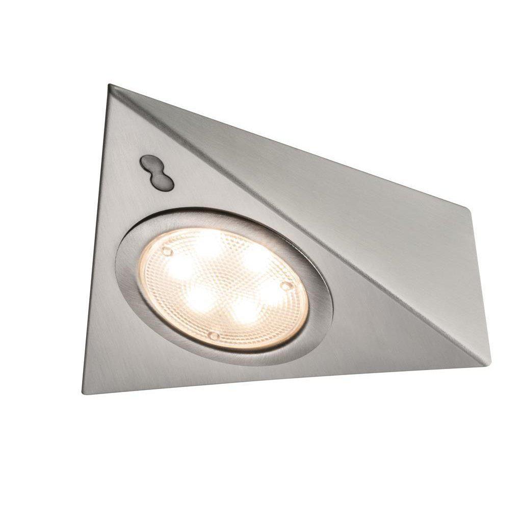 Paulmann Meubel opbouw set 3hoekig LED 12VA PIR 3x2,8W 230/12V staal geb metaal/glas