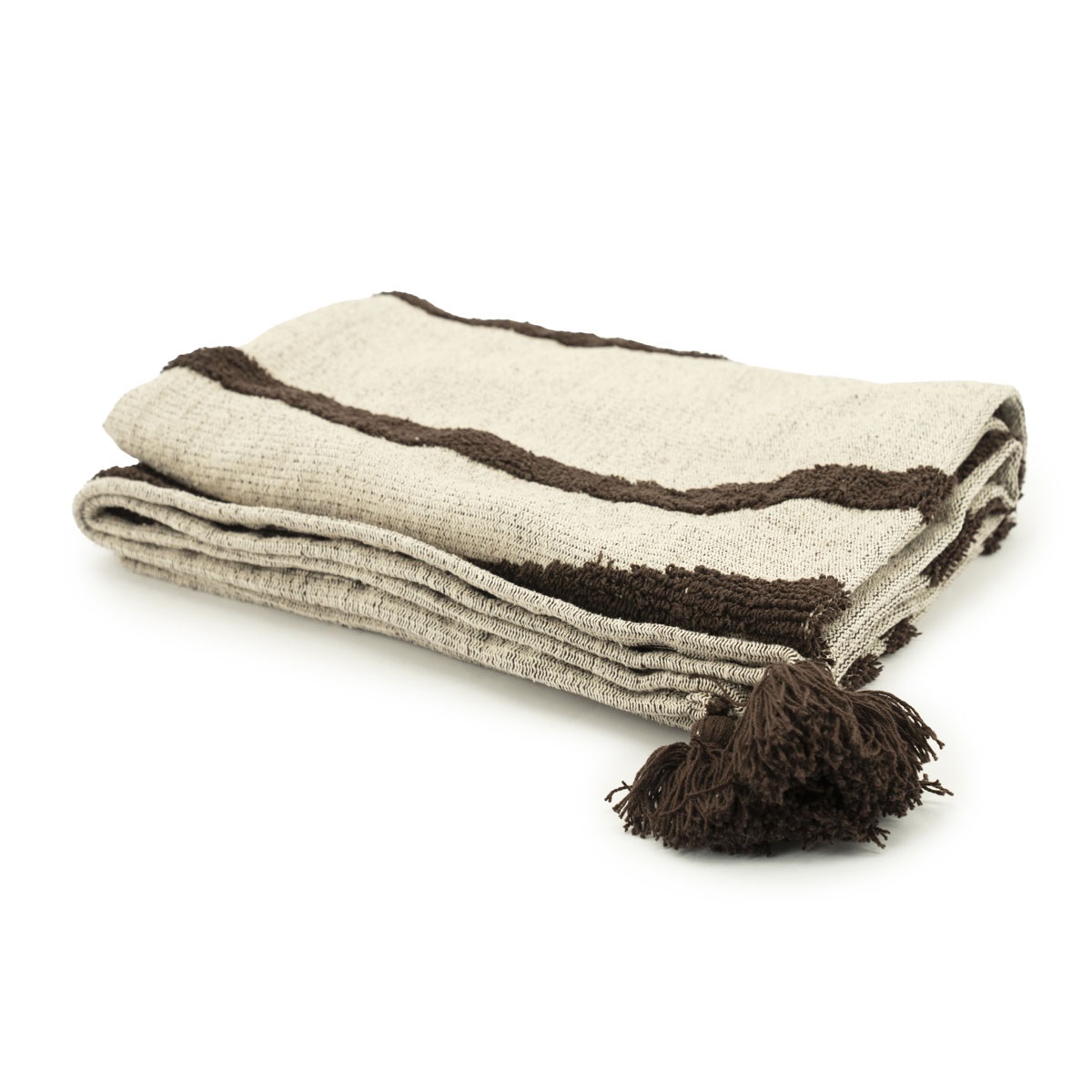 By-Boo plaid Majani donkerbruin B130 × H170 cm