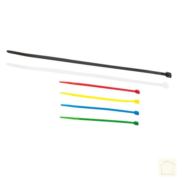 Bundelband tiewraps 100 x 2.5 mm, 200 x 3.6 mm assorti (300 stuks)