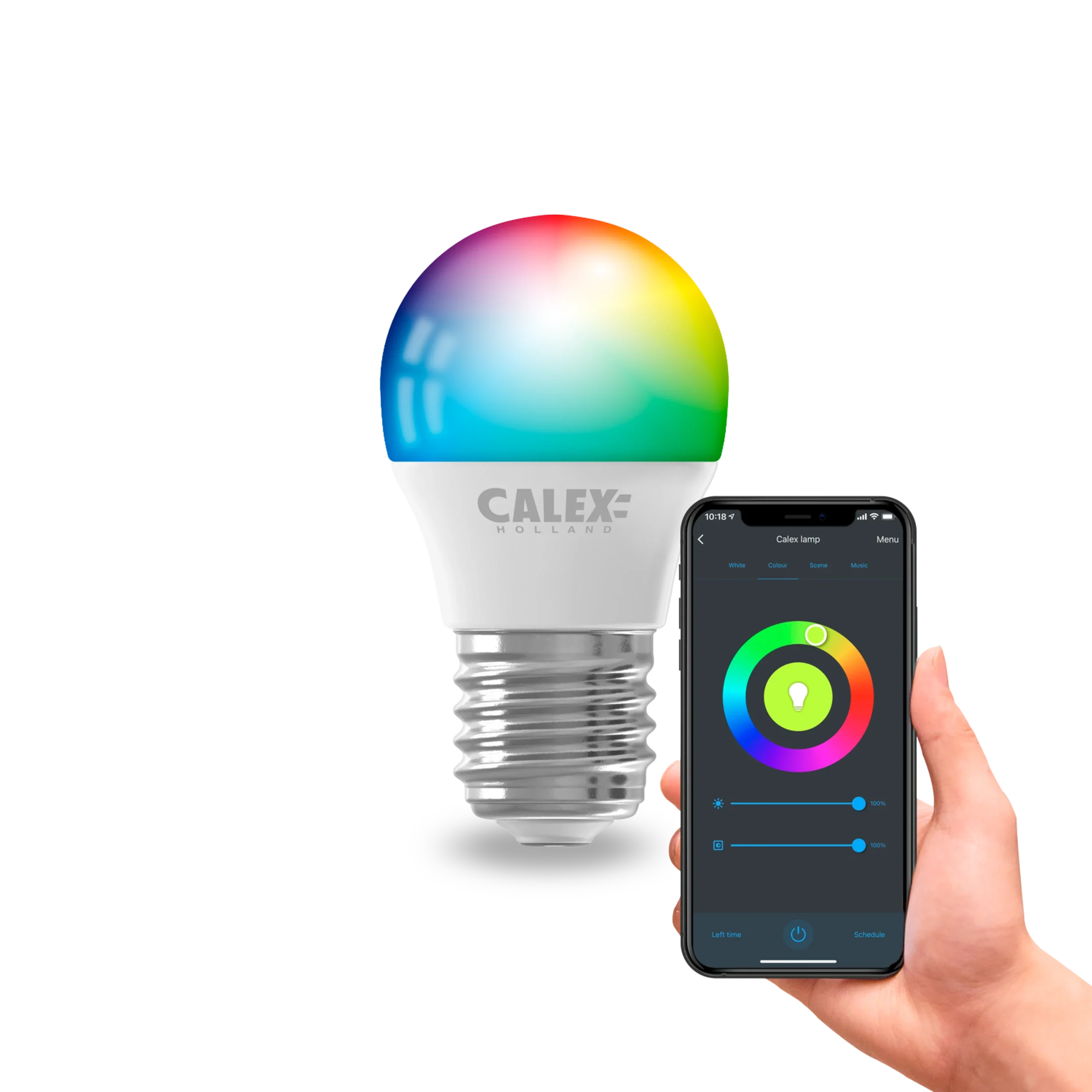 Calex Smart LED Ball-lamp P45 220-240V 4.9W 470lm 2200-4000K + RGB E27 
