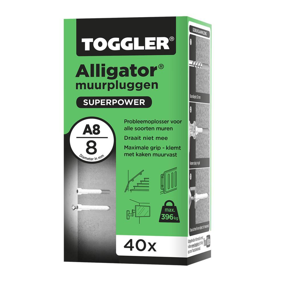 Toggler Alligator plug zonder flens A8 (40 st.)