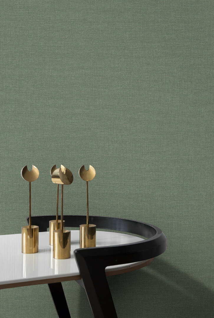 Dutch Wallcoverings Linen Textures vliesbehang groen