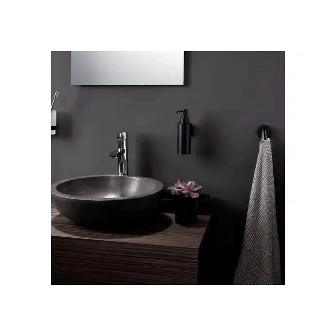 Haceka Kosmos enkele handdoekhaak mat zwart