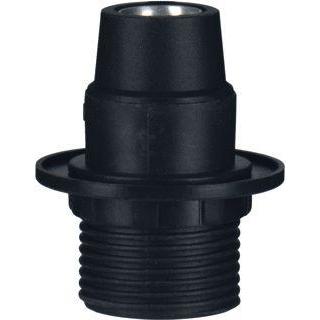 Bailey lamphouder E14 half draad + ring zwart