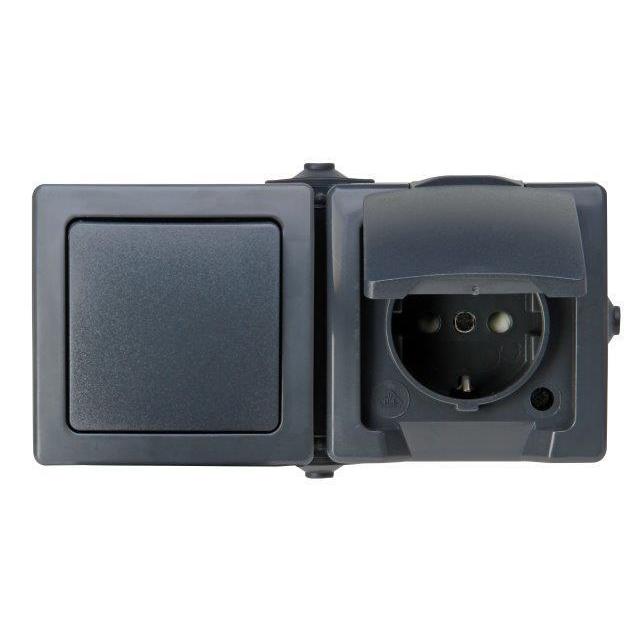 Nautic combinatie IP44 RA hor. antraciet