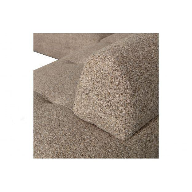 WOOOD Lloyd hoekbank rechts grof geweven bruin melange