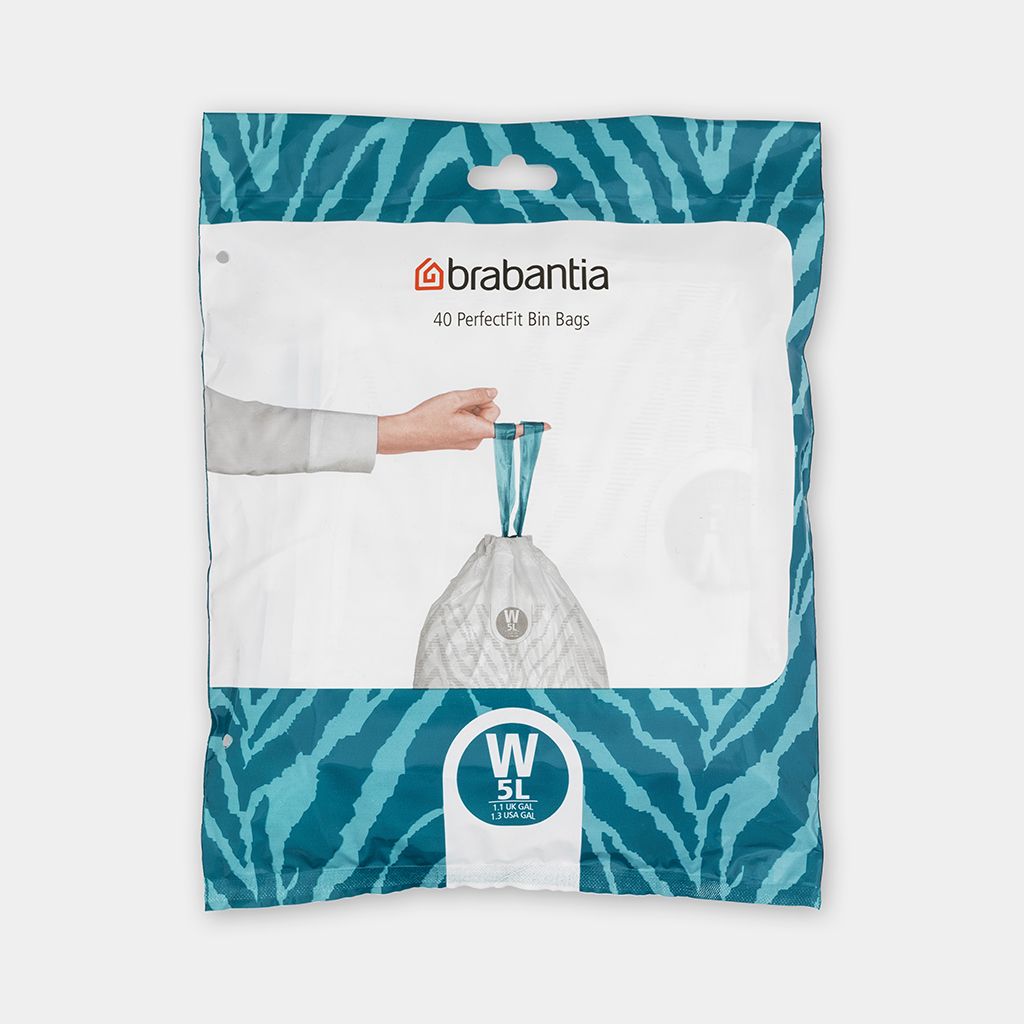 Brabantia PerfectFit afvalzakken Code W 5 liter (40 stuks)