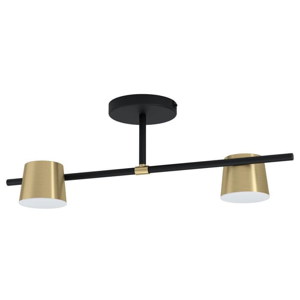 Eglo Altamira plafondlamp 2x GU10 zwart/goud