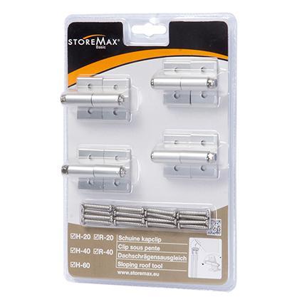 StoreMax Basic schuifdeur accessoires schuine kap clip (4 stuks)